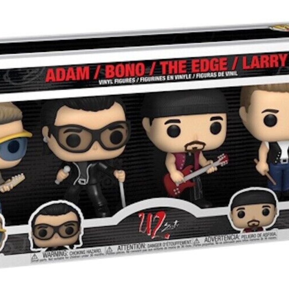 Funko Pop! Rocks:U2 - Zoo TV- 4 Pack Vinyl Figure Bono Edge Adam Larry
